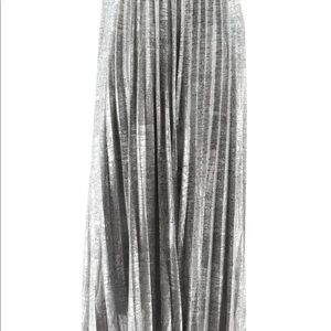 COPY - H by Halston silver liquid foil pirated maxi skirt
